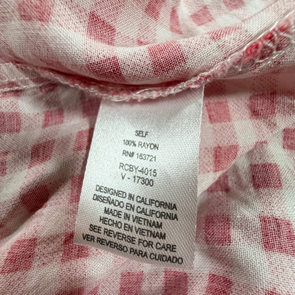 Strawberry Gingham Maxi Dress Womens Medium Cottagecore Coquette Picnic Feminine - Picture 9 of 9